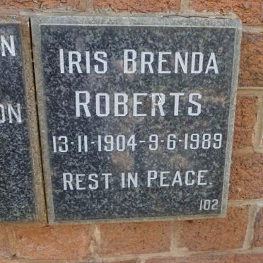ROBERTS Iris Brenda 1904-1989