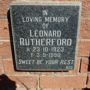 RUTHERFORD Leonard 1923-1990