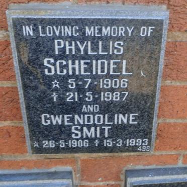 SCHEIDEL Phyllis 1906-1987 :: SMIT Gwendoline 1906-1993