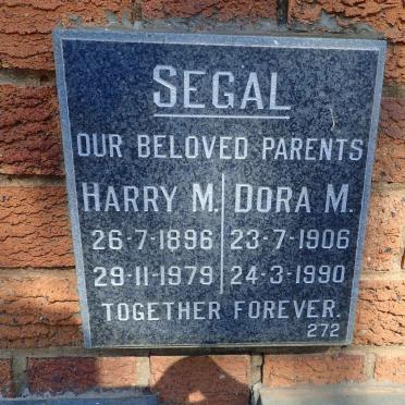 SEGAL Harry M. 1896-1979 &amp; Dora M. 1906-1990