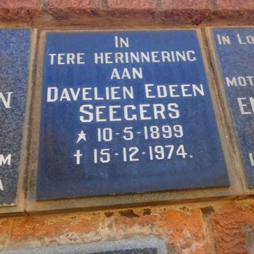 SEEGERS Davelien Edeen 1899-1974