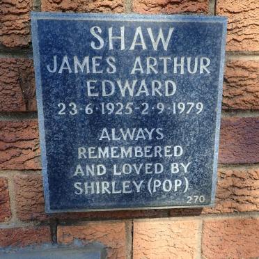 SHAW James Arthur Edward 1925-1979