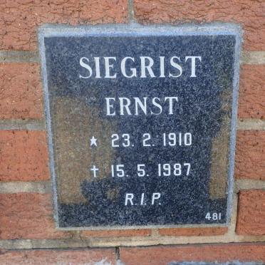 SIEGRIST Ernst 1910-1987