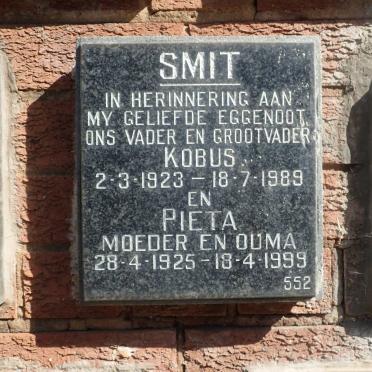 SMIT Kobus 1923-1989 &amp; Pieta 1925-1999