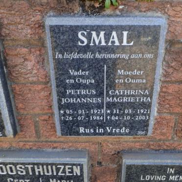 SMAL Petrus Johannes 1923-1984 &amp; Cathrina Magrietha 1921-2003