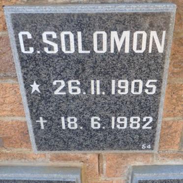 SOLOMON C. 1905-1982