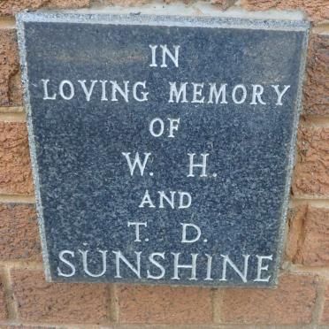 SUNSHINE W.H. &amp; T.D.