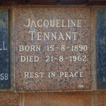 TENNANT Jacqueline 1890-1962