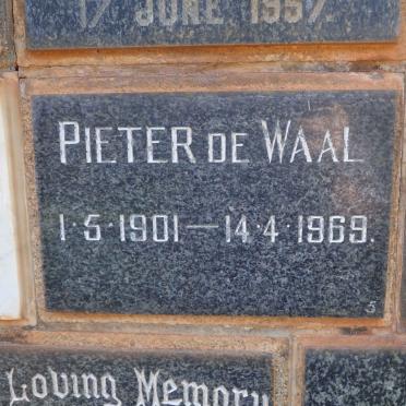 WAAL Pieter, de 1901-1969