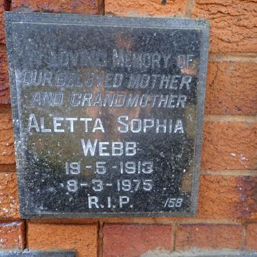 WEBB Aletta Sophia 1913-1975