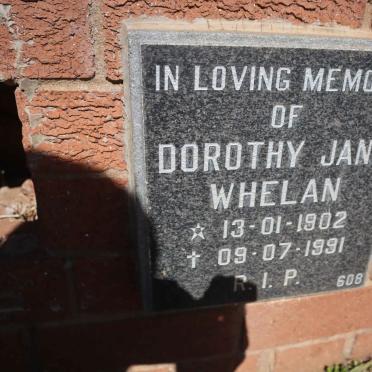 WHELAN Dorothy Jane 1902-1991