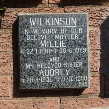 WILKINSON Millie 1901-1989 :: WILKINSON Audrey 1930-1990