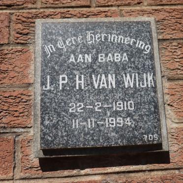 WIJK J.P.H., van 1910-1994