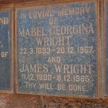 WRIGHT James 1880-1965 &amp; Mabel Georgina 1893-1957