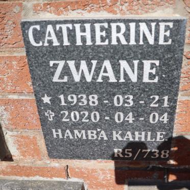 ZWANE Catherine 1938-2020