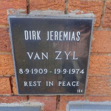 ZYL Dirk Jeremias, van 1909-1974