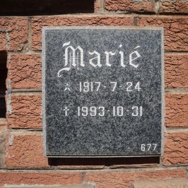 ? Marie 1917-1993