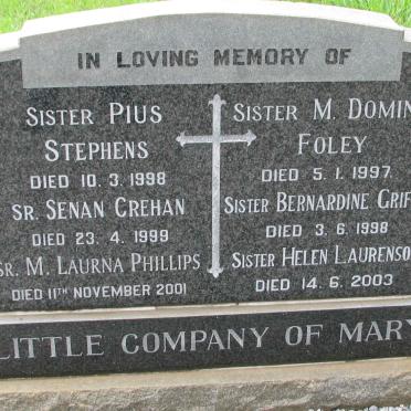 Little Company of Mary graves 1