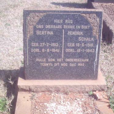 ? Hendrik Schalk 1918-1943 &amp; Bertina 1913-1941