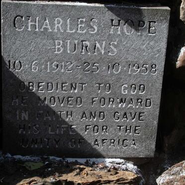BURNS Charles Hope 1912-1958