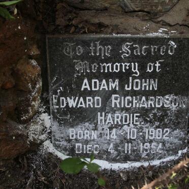 HARDIE Adam John Edward Richardson 1902-1954