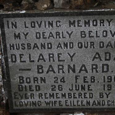 BARNARD Delarey Adam 1902-1949