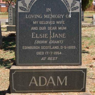ADAM Elsie Jane nee GRANT 1889-1954