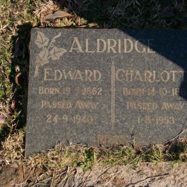 ALDRIDGE Edward 1862-1940 &amp; Charlotte 1861-1953