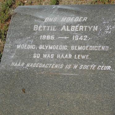 ALBERTYN Bettie 1865-1942