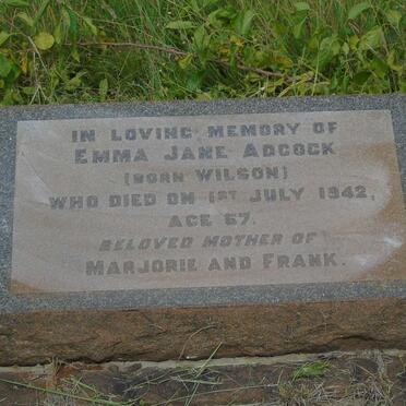 ADCOCK Emma Jane nee WILSON -1942