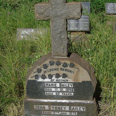 BAILEY John Sydney 1879-1956 & Marie -1946
