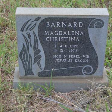 BARNARD Magdalena Christina 1972-1973