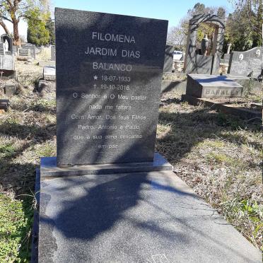 BALANCO Filomena Jardim Dias 1933-2016