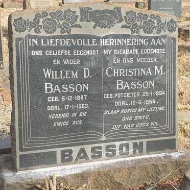BASSON Willem D. 1887-1963 & Christina M. POTGIETER 1894-1956
