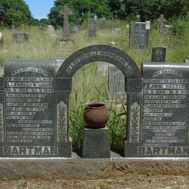 BARTMAN John Walter 1884-1938 & Rachel A. V. ANTWERPEN 1886-1968 :: BARTMAN Llewellyn John 1922-1948