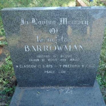 BARROWMAN Livingston 1875-1930