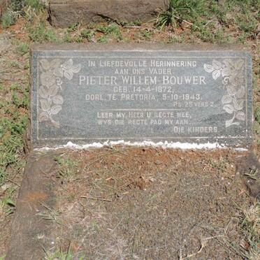 BOUWER Pieter Willem 1872-1943