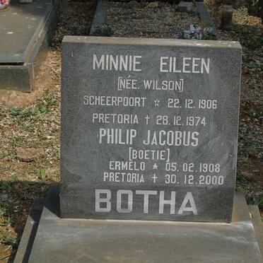 BOTHA Philip Jacobus 1908-2000 &amp; Minnie Eileen WILSON 1906-1974