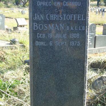 BOSMAN Jan Christoffel 1908-1975