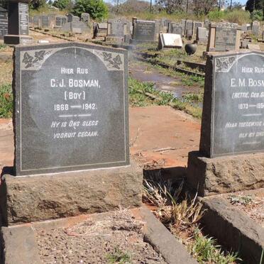 BOSMAN C.J. 1868-1942 &amp; E.M. SMIT 1873-1954