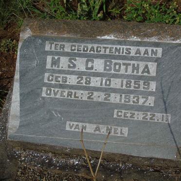 BOTHA M.S.C. 1859-1937