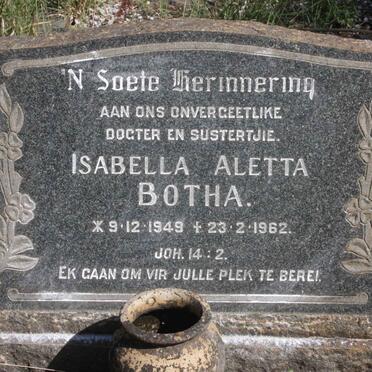BOTHA Isabella Aletta 1949-1962