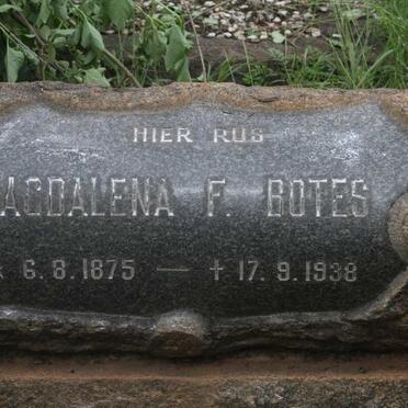 BOTES Magdalena F. 1875-1938