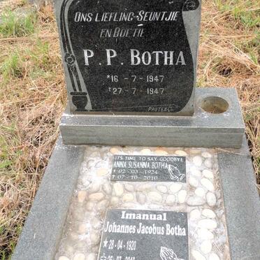 BOTHA Johannes Jacobus 1920-2016 & Anna Susanna 1924-2010 :: BOTHA P.P. 1947-1947