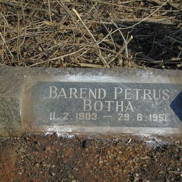 BOTHA Barend Petrus 1903-1951