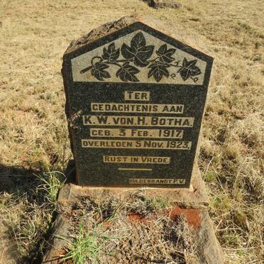 BOTHA K.W. von H. 1917-1923