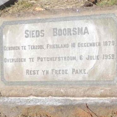 BOORSMA Sieds 1879-1959