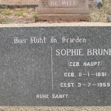 BRUNE Sophie nee HAUPT 1891-1959