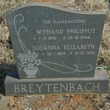 BREYTENBACH Wynand Philippus 1892-1944 & Susanna Elizabeth 1897-1976