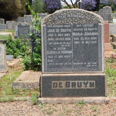 BRUYN Jan, de 1867-1946 :: DE BRUYN Maria Johanna 1896-1962 :: DE BRUYN Cornelia Adriana 1894-
